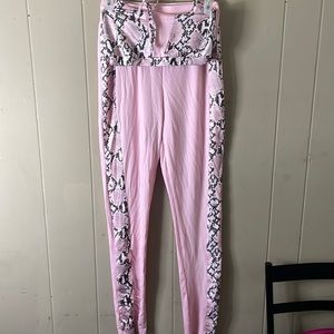 Pink Snake skin 2 piece outfit